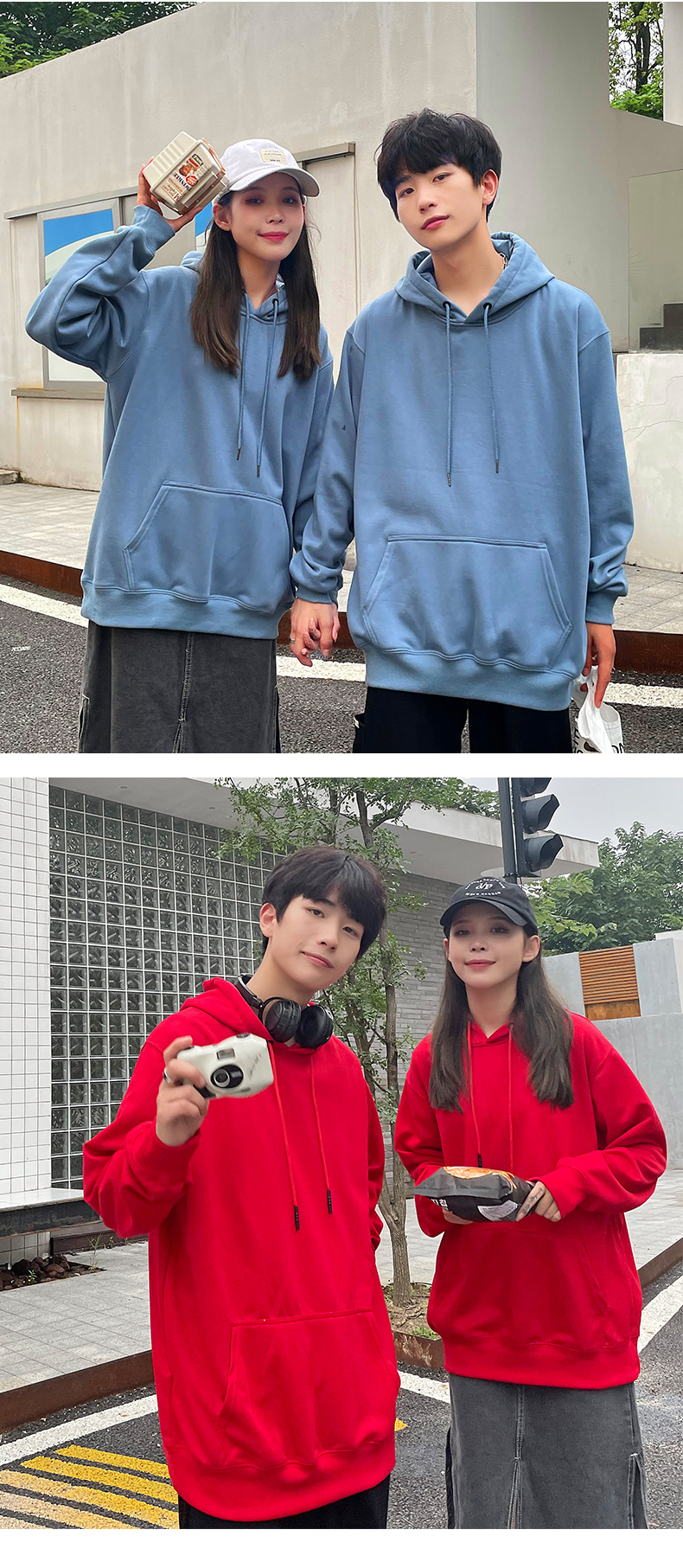纯棉连帽套头卫衣新款工作服印字加绒冬季落肩重磅高端班服印logo
